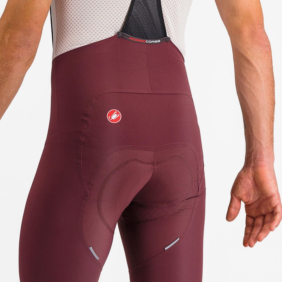 Deep Burgundy / White Rawlings FREE AERO RC CLASSIC Men Bib Shorts | 9431VJZAL