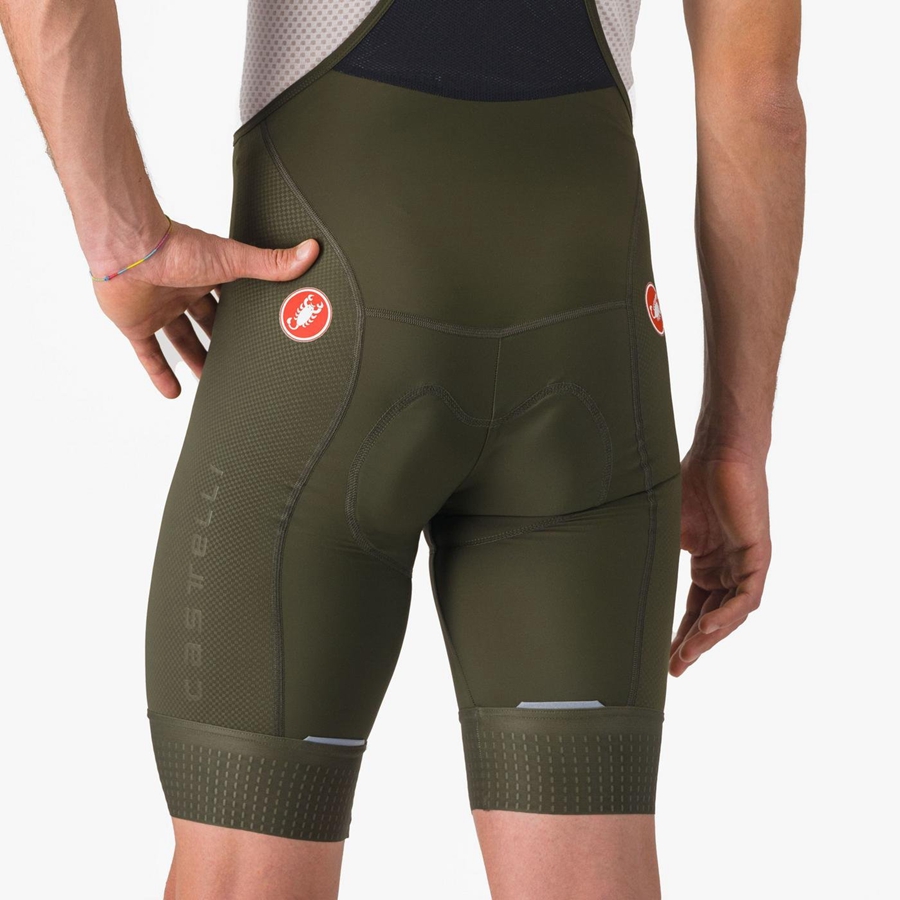 Deep Green Rawlings COMPETIZIONE Men Bib Shorts | 2167IXBDA