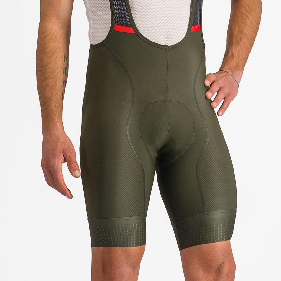 Deep Green Rawlings COMPETIZIONE Men Bib Shorts | 2167IXBDA