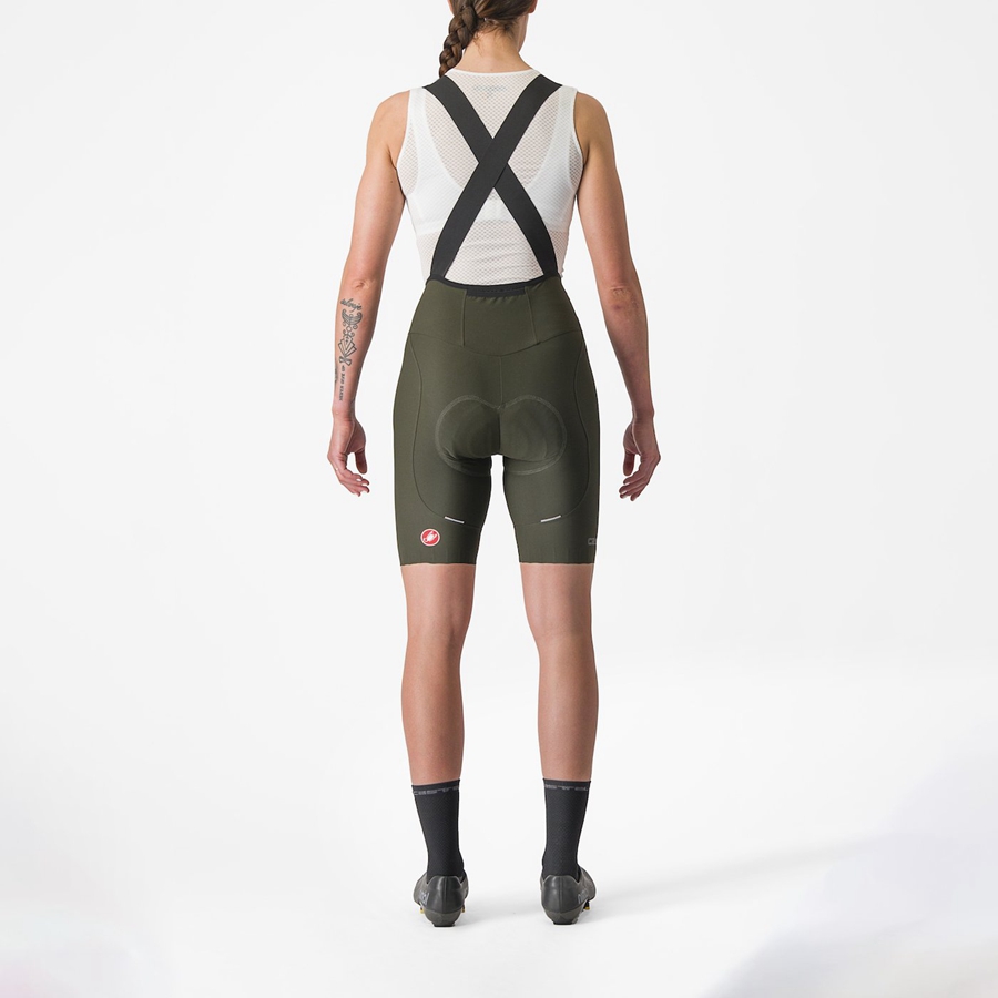 Deep Green Rawlings ESPRESSO W DT Women Bib Shorts | 5209YOACU