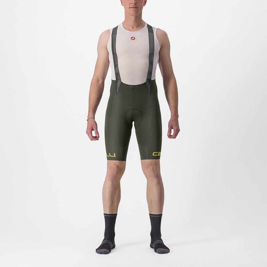 Deep Green Rawlings FREE AERO RC CLASSIC Men Bib Shorts | 1407MYQIX