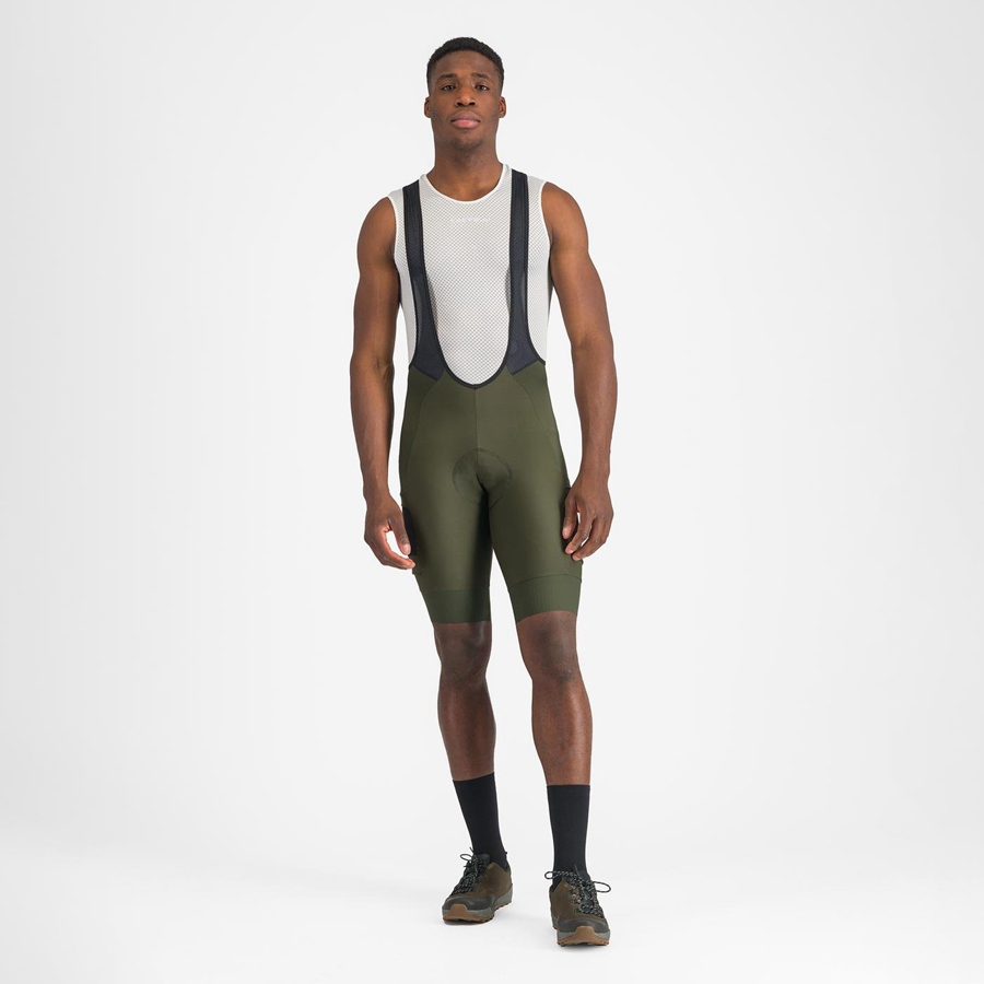 Deep Green Rawlings UNLIMITED CARGO Men Bib Shorts | 1529JLNHG