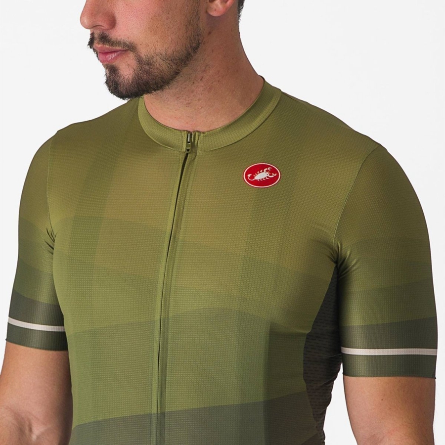 Deep Green / Olive / Silver Rawlings ORIZZONTE Men Jersey | 0394EWAXN