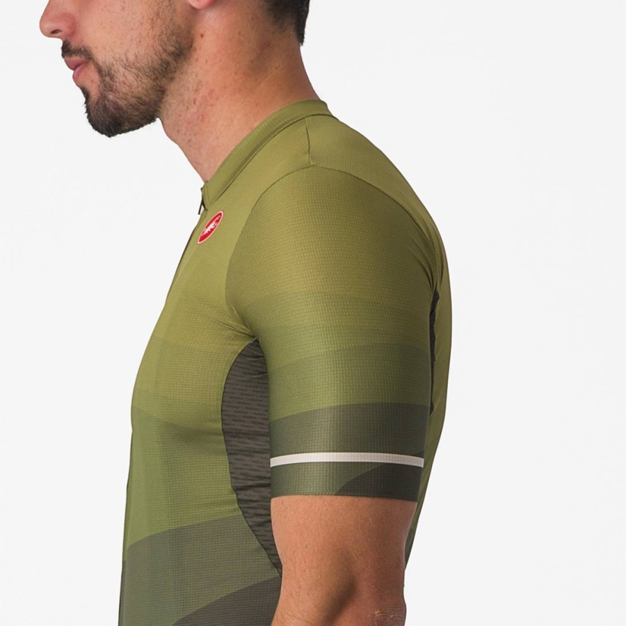 Deep Green / Olive / Silver Rawlings ORIZZONTE Men Jersey | 0394EWAXN