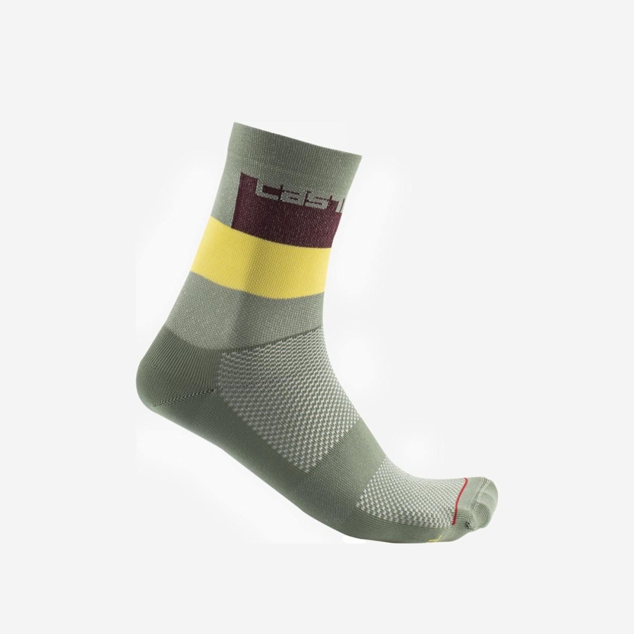 Green Rawlings BLOCCO 15 Men Socks | 7351RLBTN