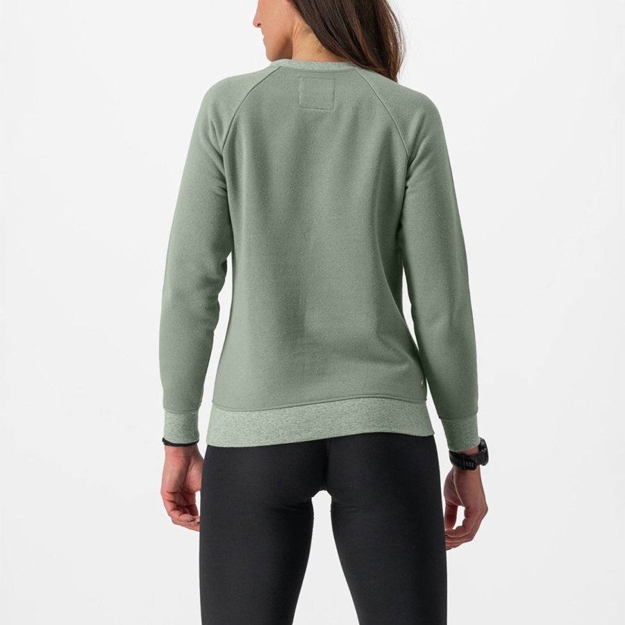 Green Rawlings LOGO W SWEATSHIRT Women Casual | 4861HXFNP