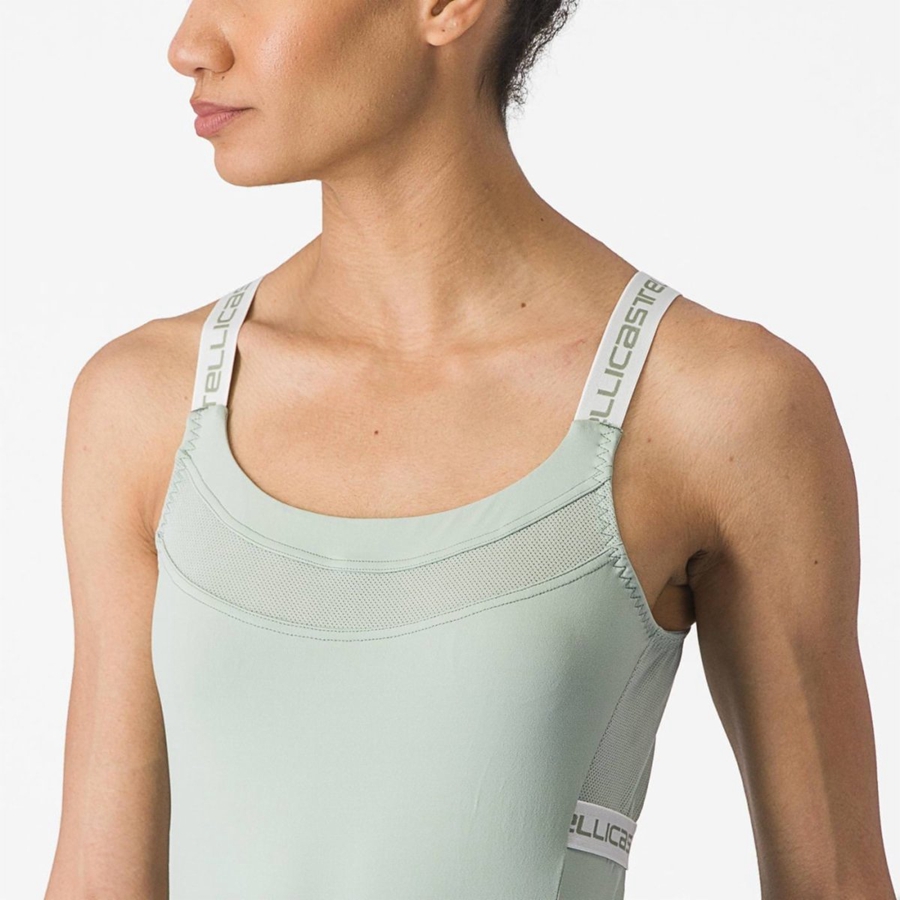 Green / White Rawlings BAVETTE TOP Women Jersey | 9620BJLDW