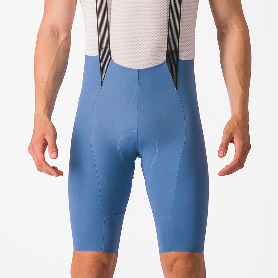 Grey Blue Rawlings FREE AERO RC Men Bib Shorts | 2479XNHOM