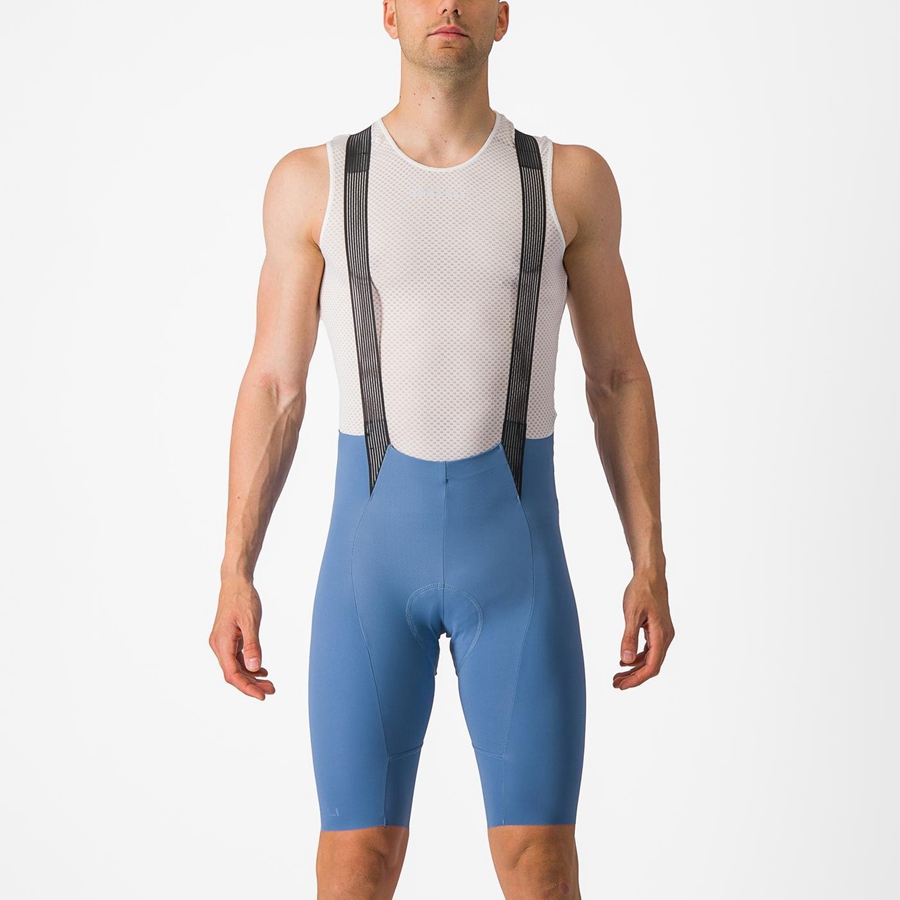 Grey Blue Rawlings FREE AERO RC Men Bib Shorts | 2479XNHOM