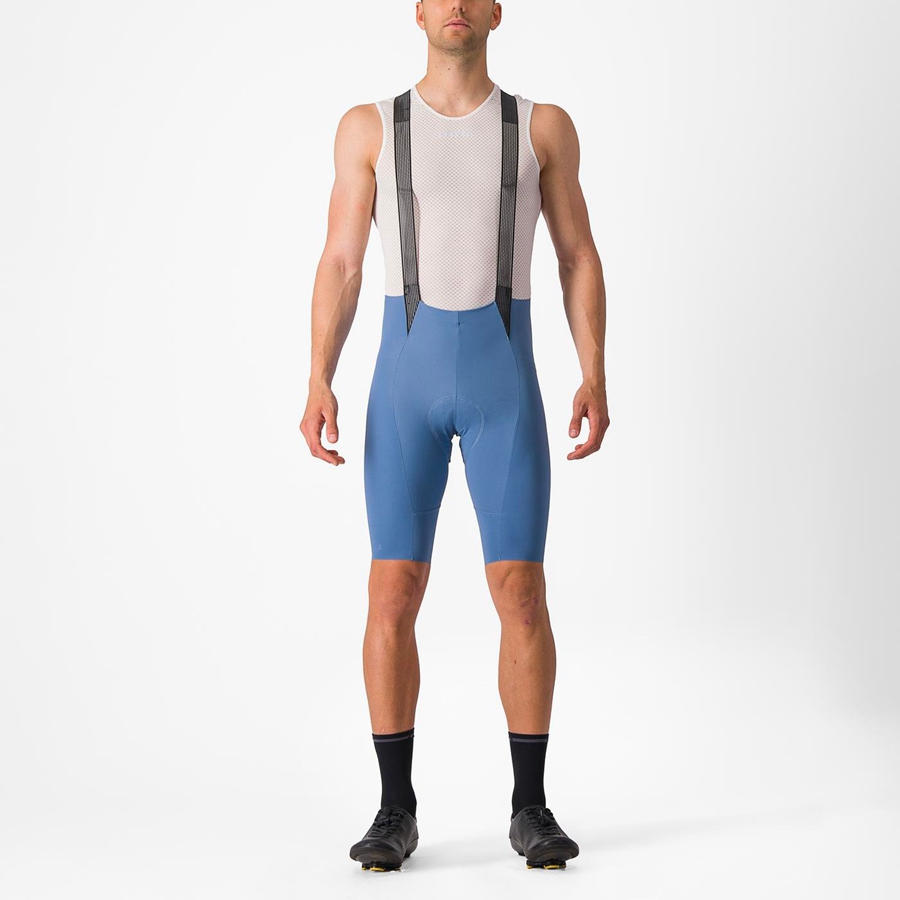 Grey Blue Rawlings FREE AERO RC Men Bib Shorts | 2479XNHOM