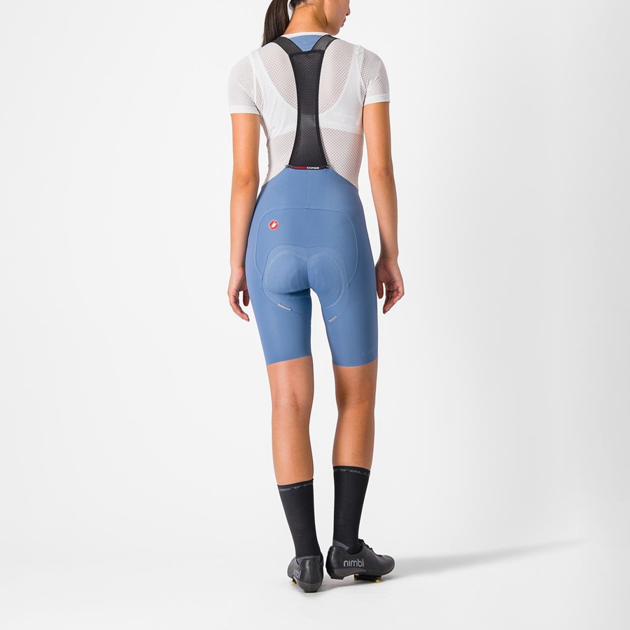 Grey Blue Rawlings FREE AERO RC W Women Bib Shorts | 1934NCHOY