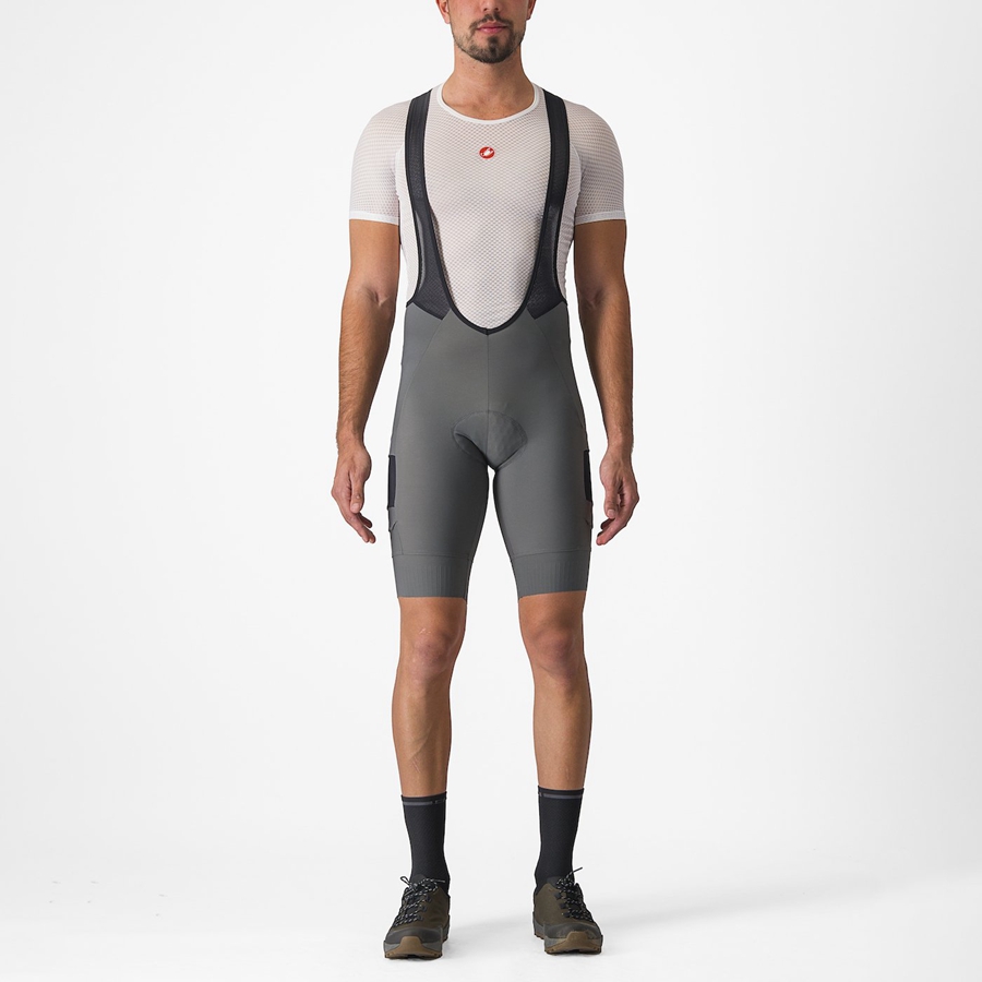 Grey Rawlings UNLIMITED CARGO Men Bib Shorts | 3605FWVCY