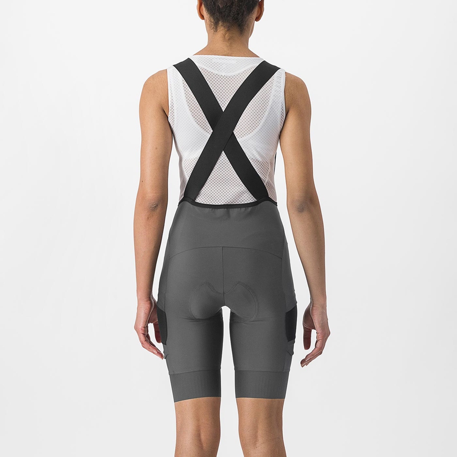 Grey Rawlings UNLIMITED CARGO W Women Bib Shorts | 2831FNOYA