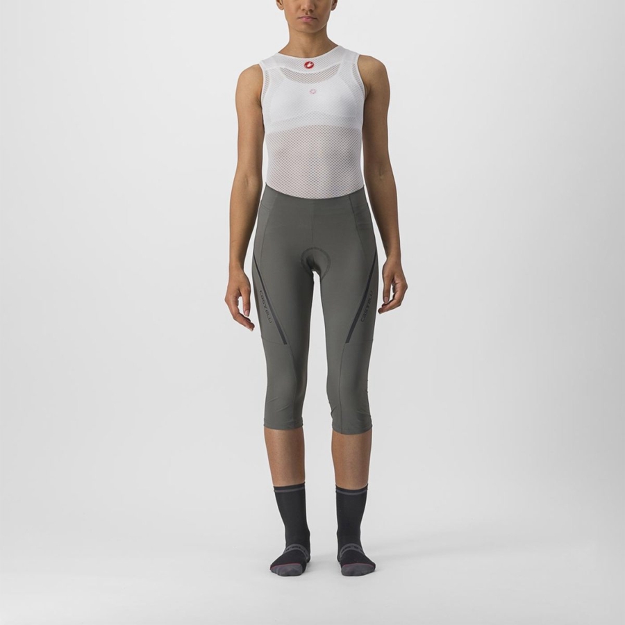 Grey / Dark Grey Rawlings VELOCISSIMA 3 KNICKER Women Leggings | 2854EADJU