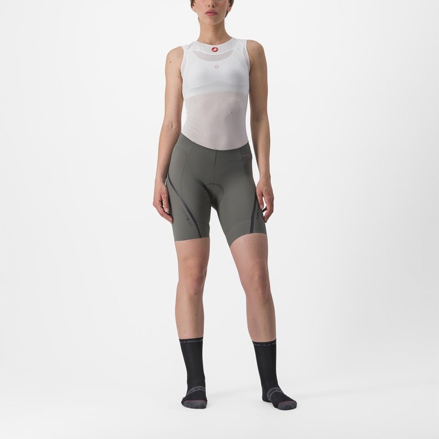 Grey / Dark Grey Rawlings VELOCISSIMA 3 Women Shorts | 2874UHBNP