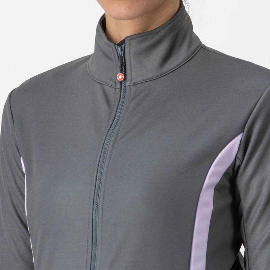 Grey / Purple Rawlings DINAMICA 2 Women Jackets | 4168LCQRX