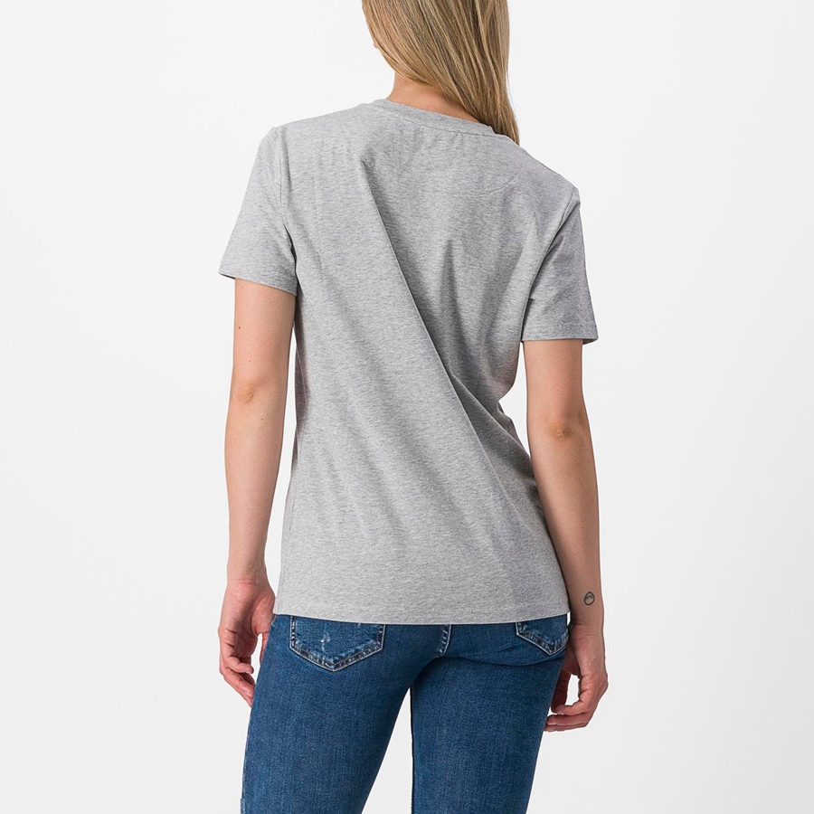 Khaki Grey Rawlings PEDALARE TEE Women Casual | 0324CYKGM