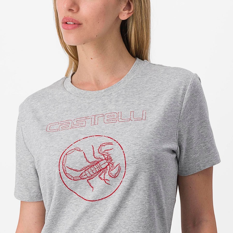 Khaki Grey Rawlings PEDALARE TEE Women Casual | 0324CYKGM