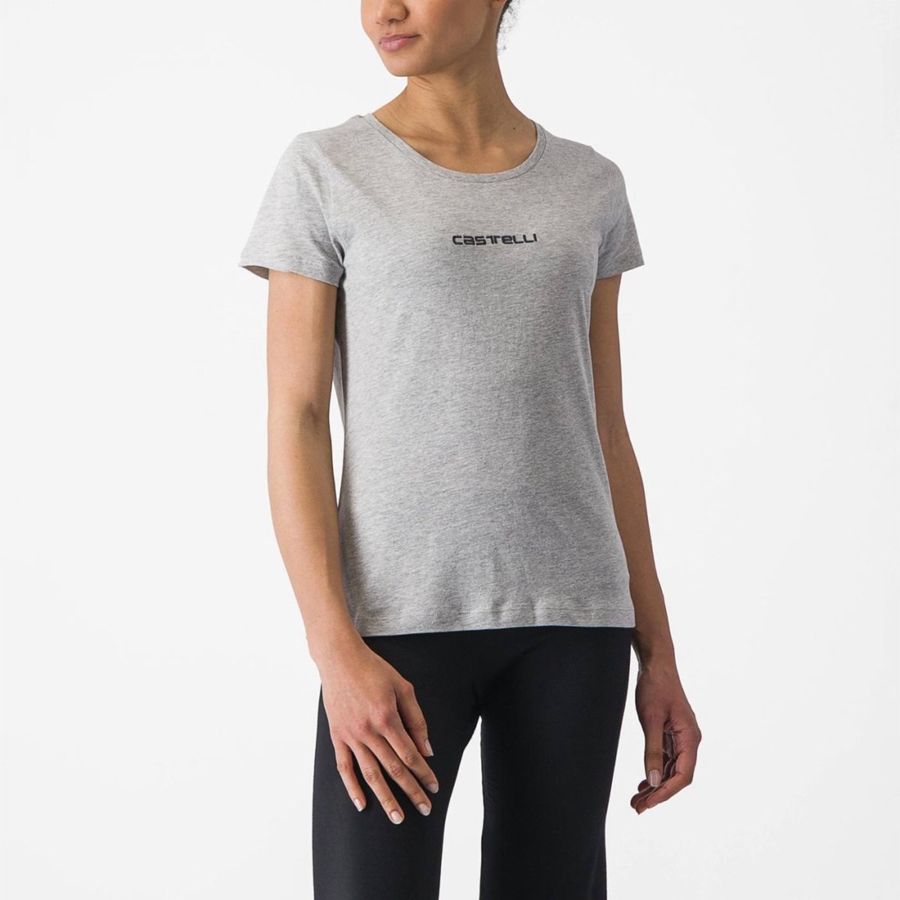 Light Grey Rawlings CASTELLI CLASSICO W TEE Women Casual | 1503QDRUS