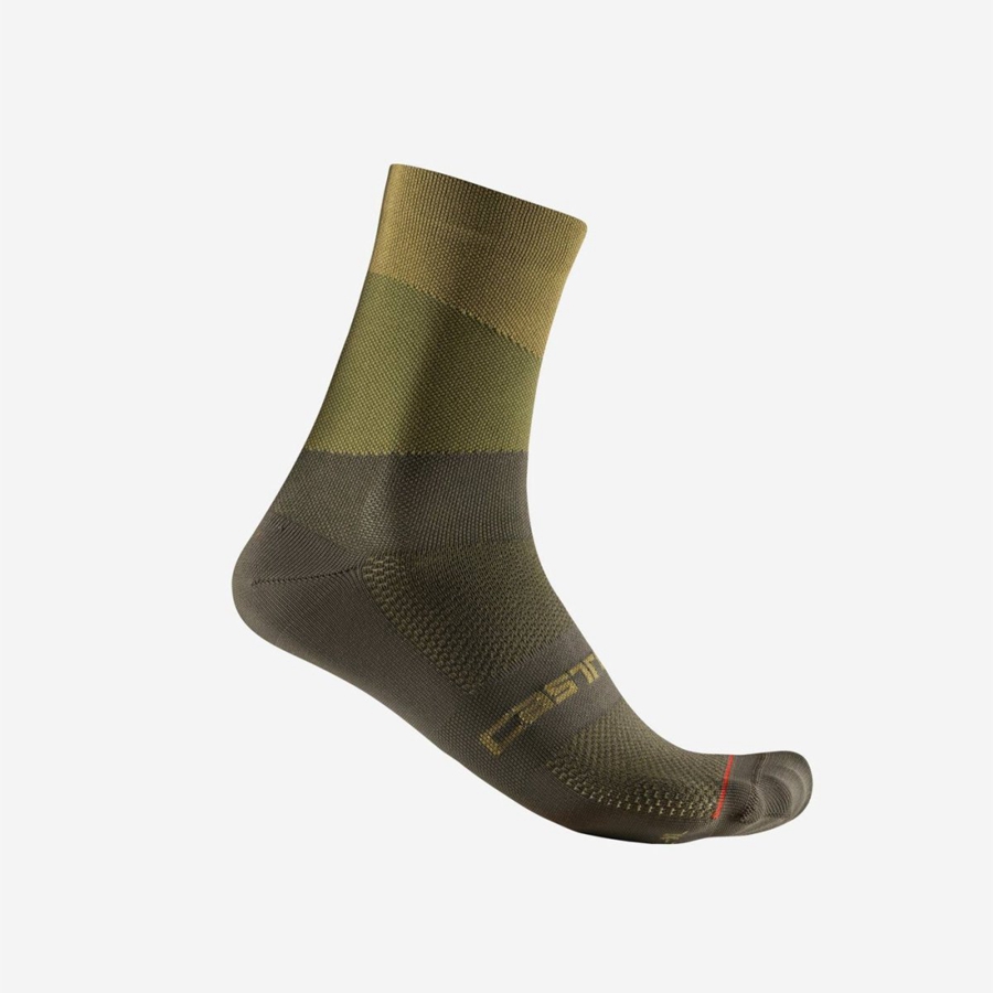 Olive / Deep Green Rawlings ORIZZONTE 15 Men Socks | 1279MOKIB