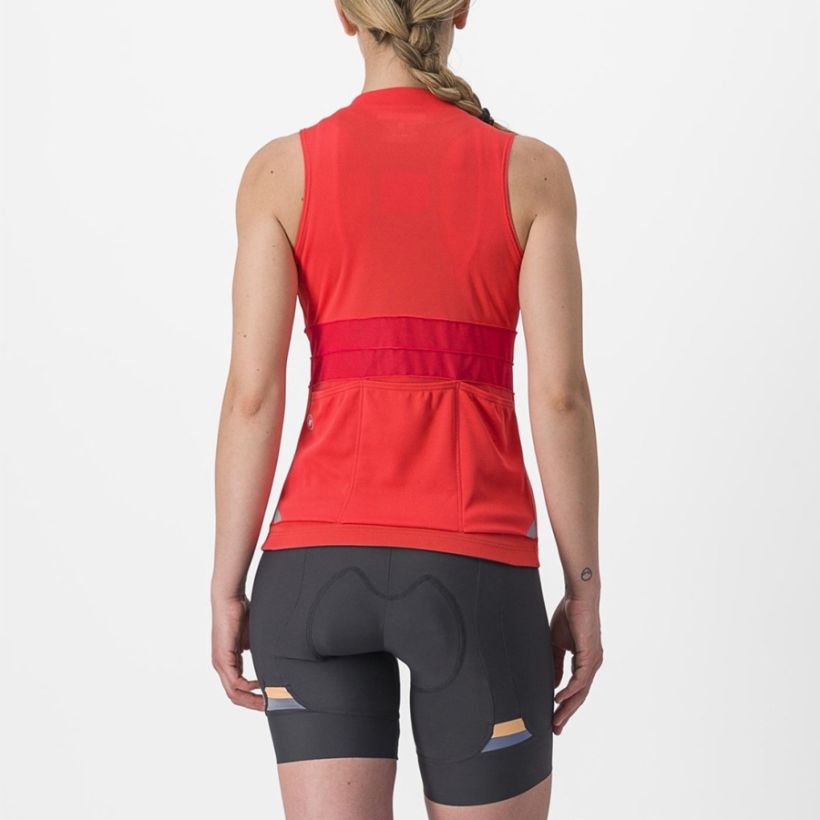 Orange Rawlings ANIMA 4 SLEEVELESS Women Jersey | 4176NPXBA