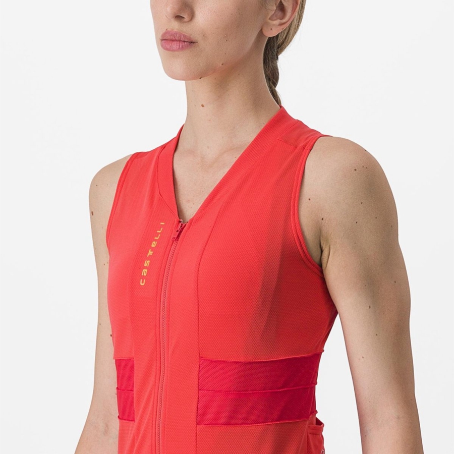 Orange Rawlings ANIMA 4 SLEEVELESS Women Jersey | 4176NPXBA