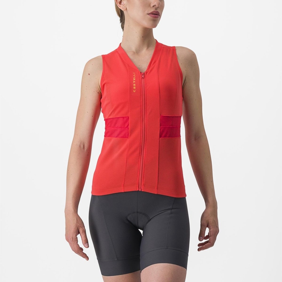 Orange Rawlings ANIMA 4 SLEEVELESS Women Jersey | 4176NPXBA