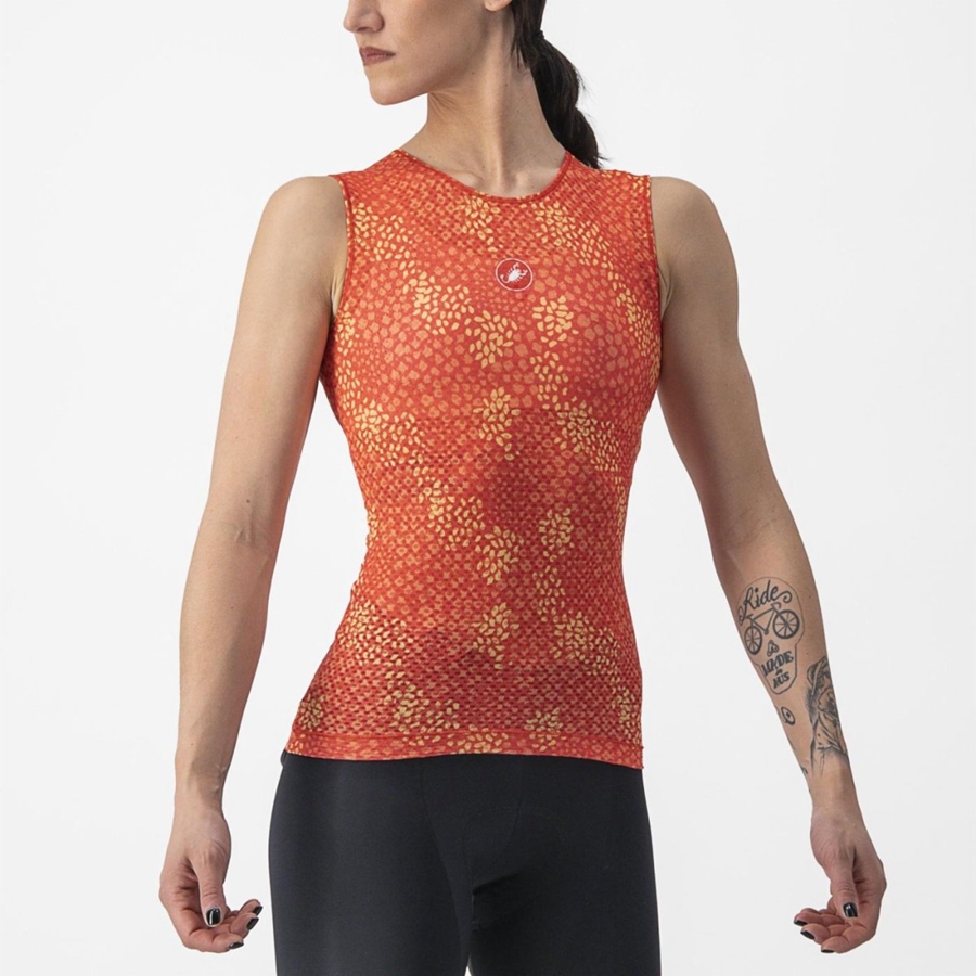 Orange Rawlings PRO MESH 4 W SLEEVELESS Women Base Layer | 9063WMZTL