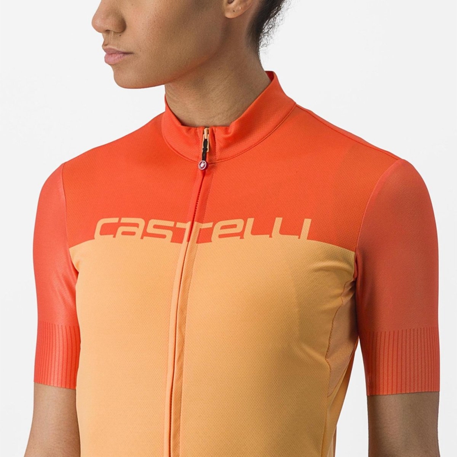 Orange / Deep Red Rawlings VELOCISSIMA Women Jersey | 3746ZUYXA