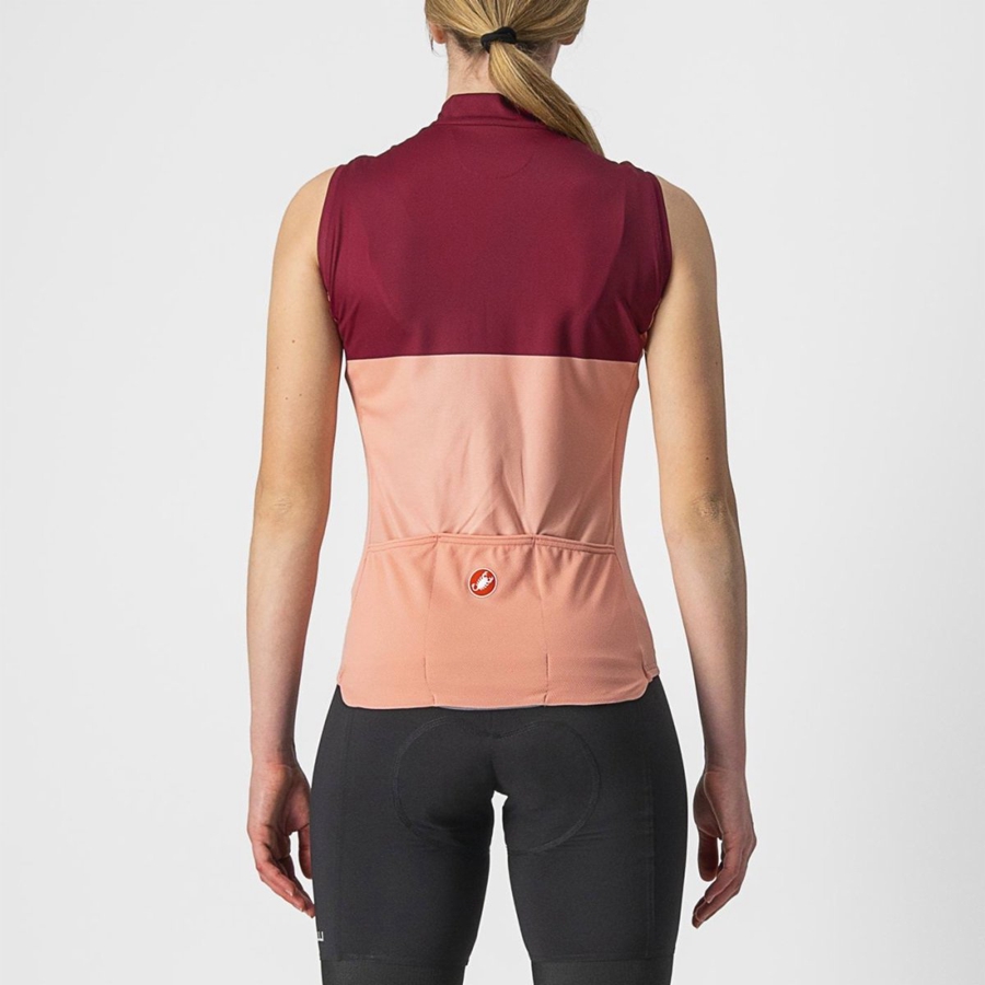 Pink / Burgundy Rawlings VELOCISSIMA SLEEVELESS Women Jersey | 9284MXLQW