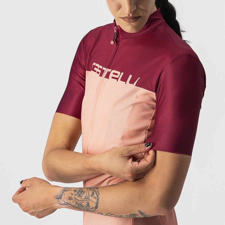 Pink / Burgundy Rawlings VELOCISSIMA Women Jersey | 3058LXJCD