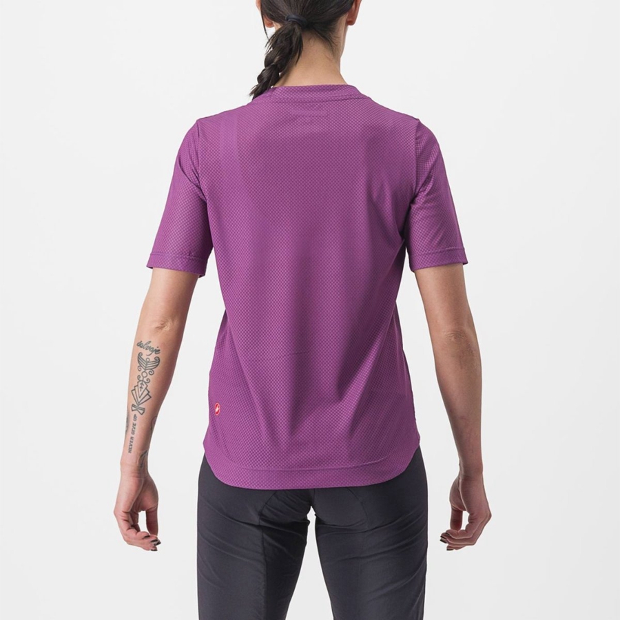 Purple Rawlings TRAIL TECH 2 W TEE Women Jersey | 1024ZLDQM