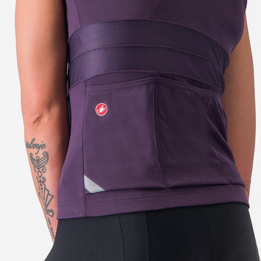 Purple White Rawlings ANIMA 4 SLEEVELESS Women Jersey | 3128UXTBG