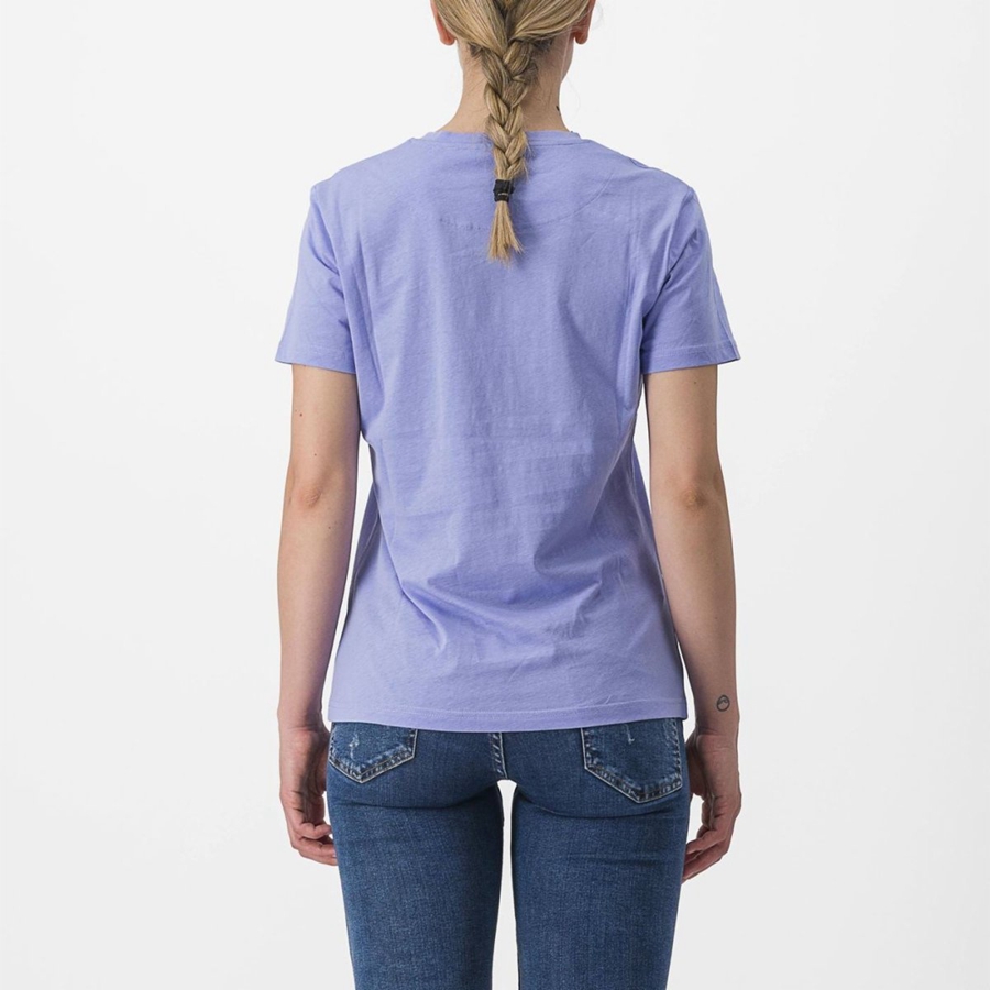 Purple White Rawlings PEDALARE TEE Women Casual | 7059MLIVX