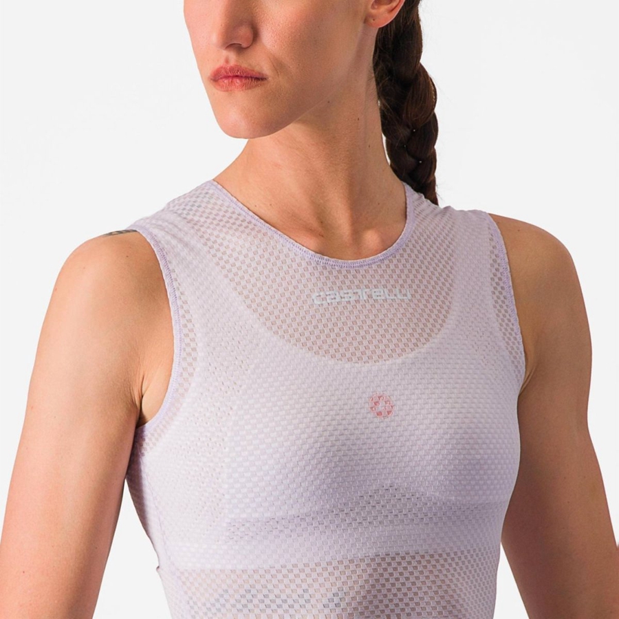 Purple White Rawlings PRO MESH W SLEEVELESS Women Base Layer | 6279DRHTY