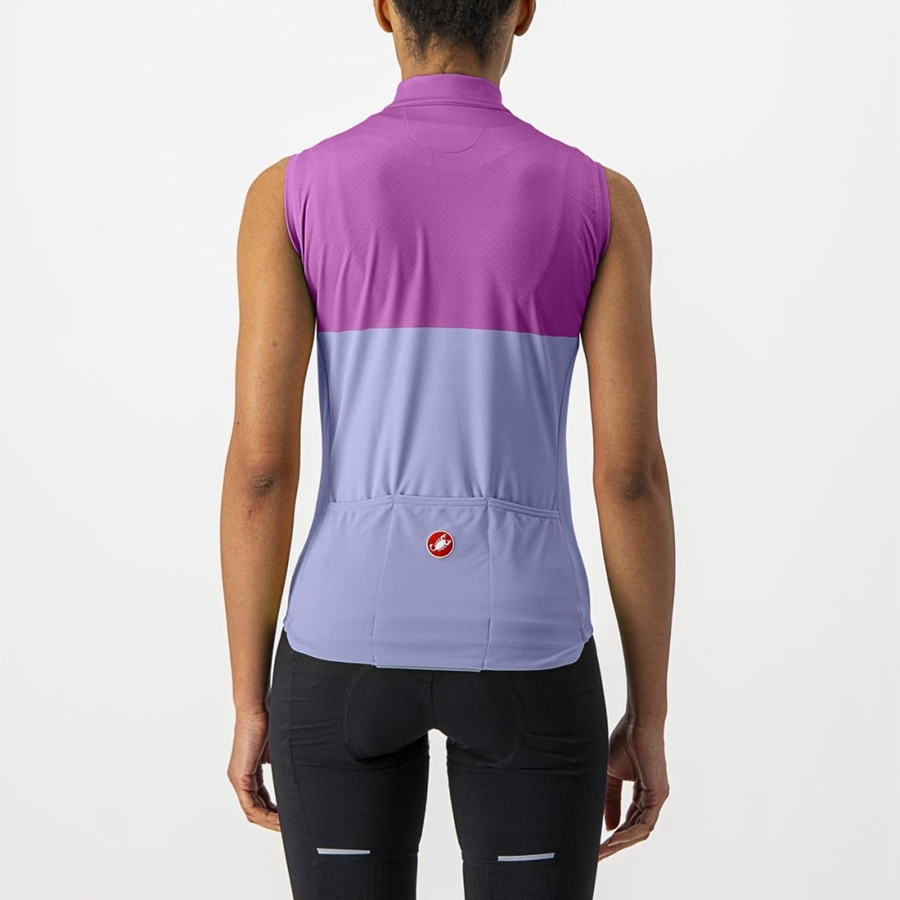 Purple White Rawlings VELOCISSIMA SLEEVELESS Women Jersey | 8725MPNDK