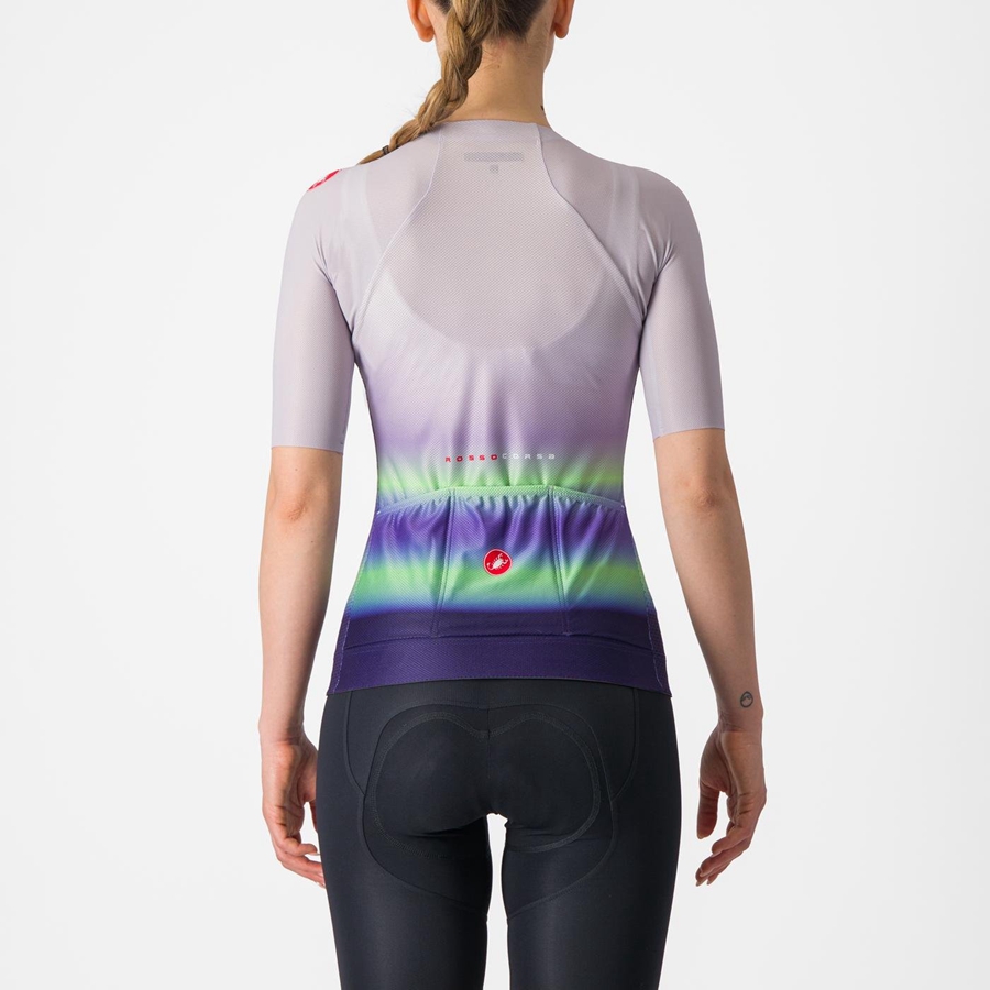 Purple White / Green / Dark Purple Rawlings CLIMBER'S 4.0 W Women Jersey | 4058ACSPM