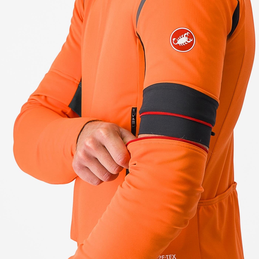 Red Orange / Dark Grey Rawlings PERFETTO RoS 2 CONVERTIBLE Men Jackets | 3478NIAFD