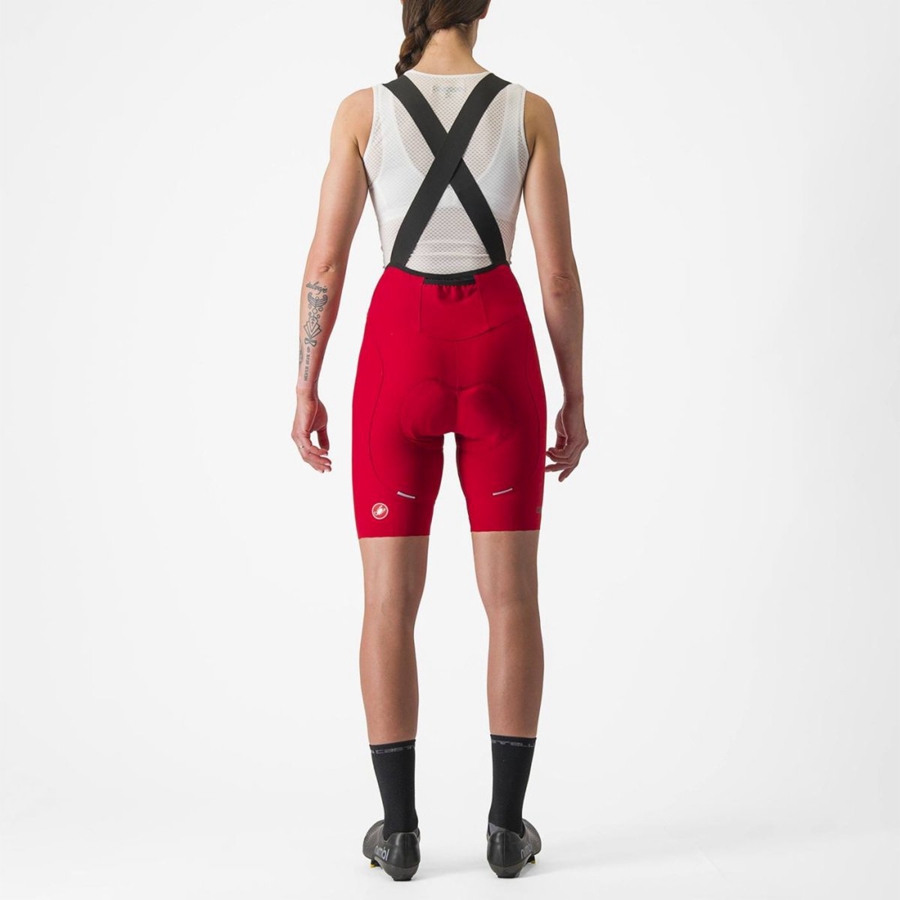 Red Rawlings ESPRESSO W DT Women Bib Shorts | 9062BDJRT