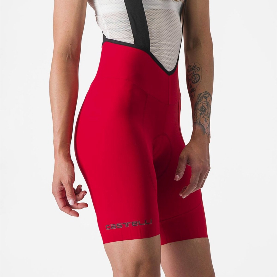 Red Rawlings ESPRESSO W DT Women Bib Shorts | 9062BDJRT