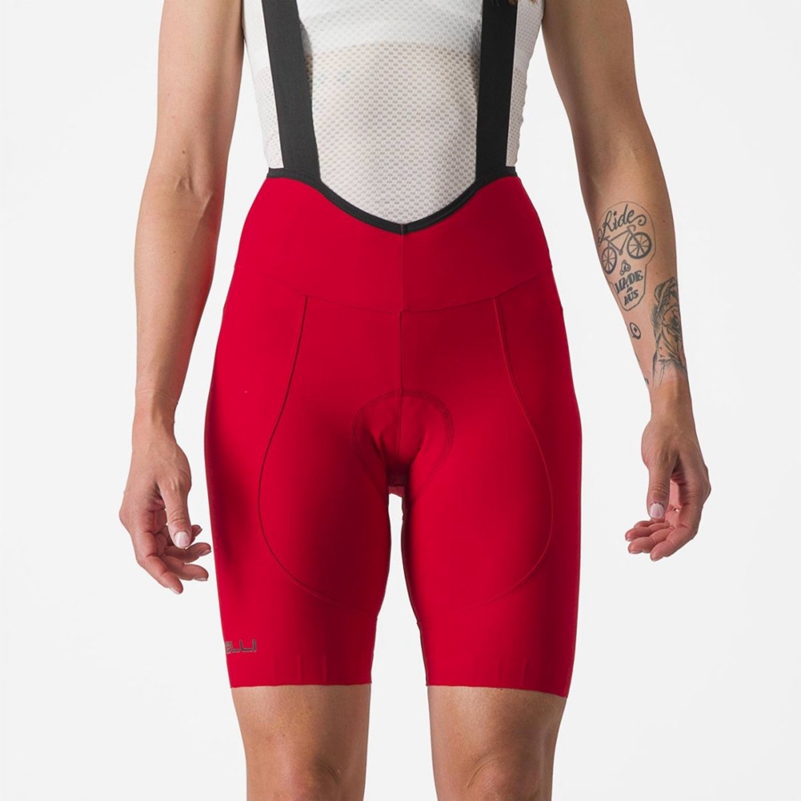 Red Rawlings ESPRESSO W DT Women Bib Shorts | 9062BDJRT