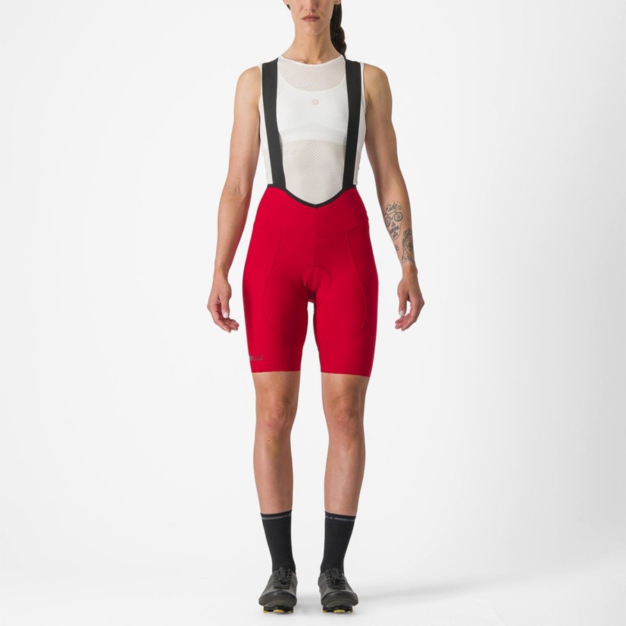 Red Rawlings ESPRESSO W DT Women Bib Shorts | 9062BDJRT