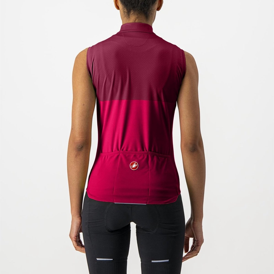 Red / Burgundy Rawlings VELOCISSIMA SLEEVELESS Women Jersey | 7358WPGJA