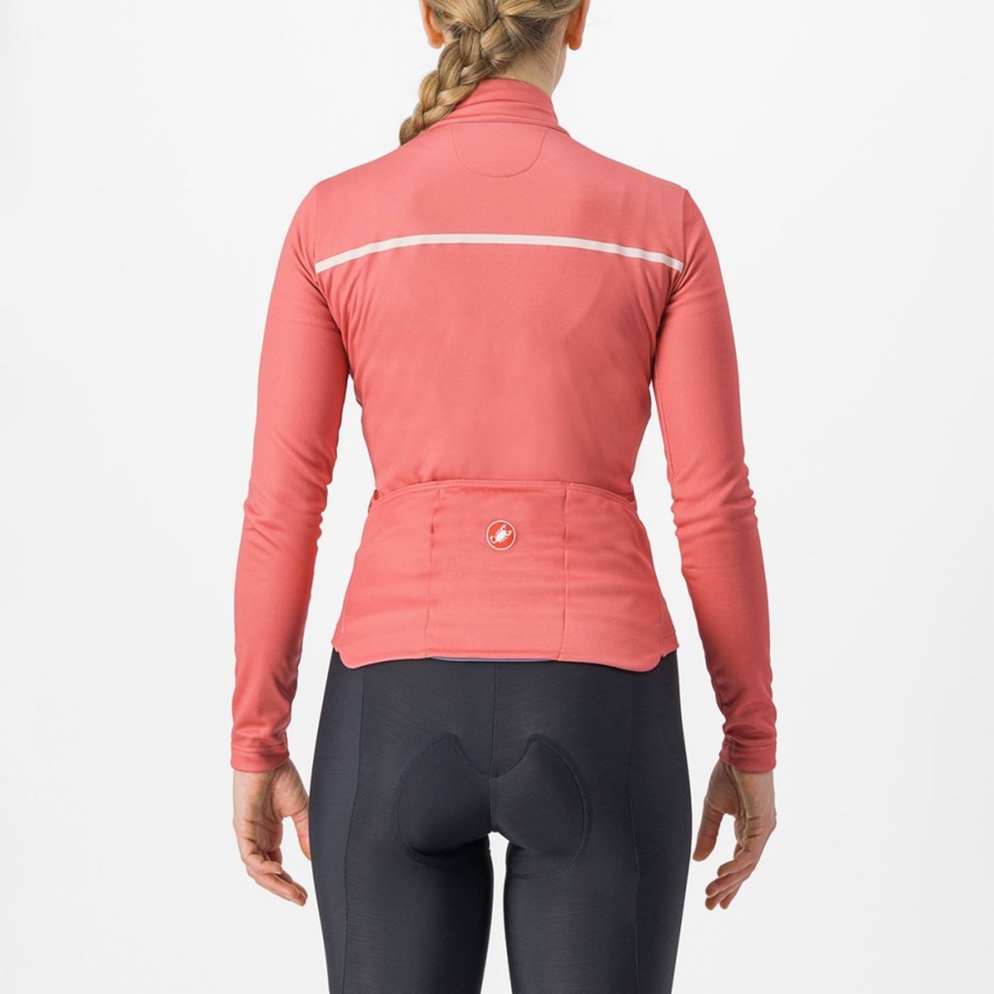 Red / Cream Pink Rawlings SINERGIA 2 FZ Women Jersey | 8795IEXNO