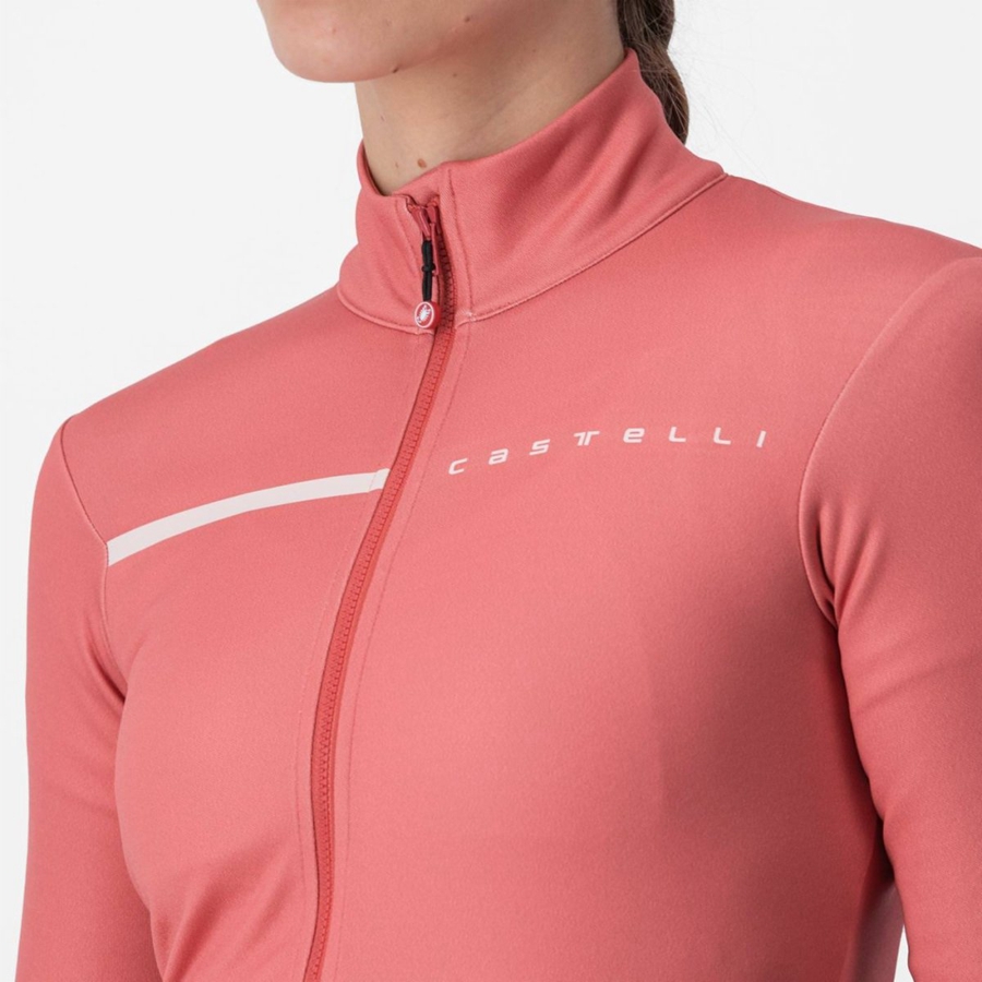 Red / Cream Pink Rawlings SINERGIA 2 FZ Women Jersey | 8795IEXNO