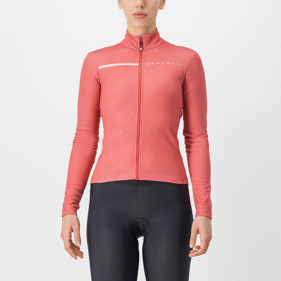 Red / Cream Pink Rawlings SINERGIA 2 FZ Women Jersey | 8795IEXNO