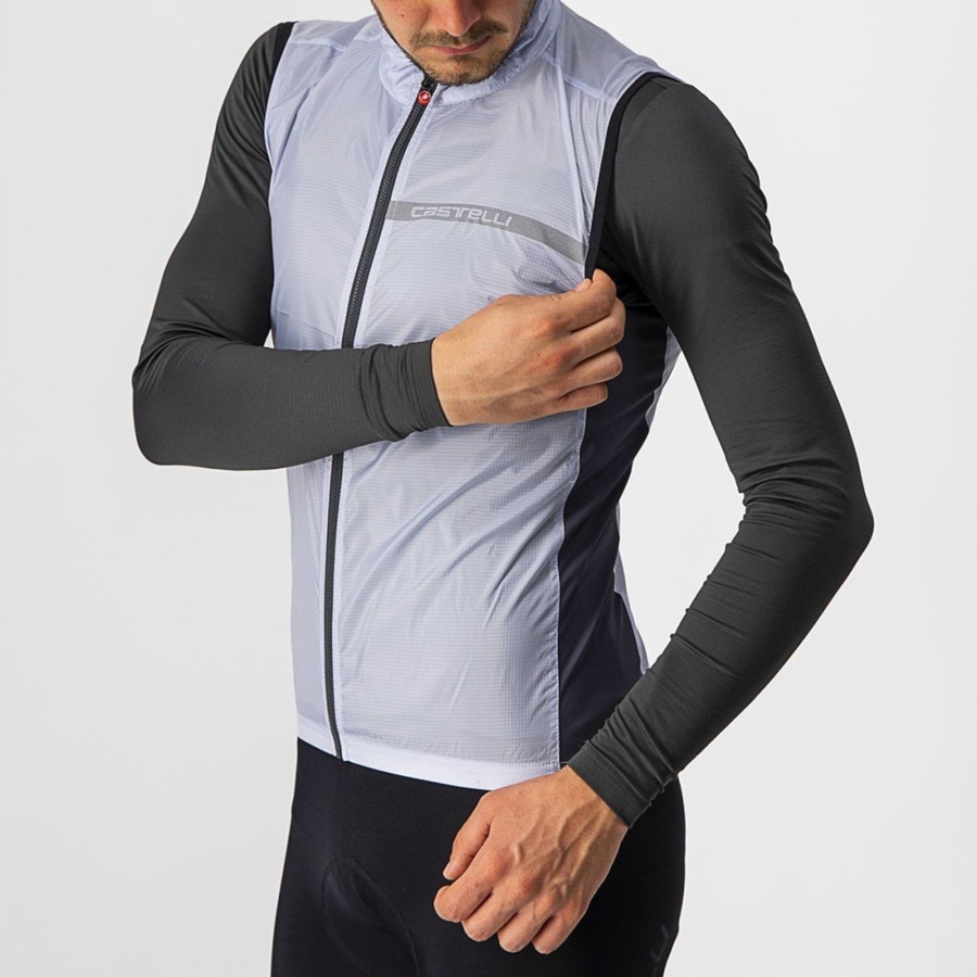 Silver Grey / Dark Grey Rawlings SQUADRA STRETCH Men Vest | 7302UPBMT