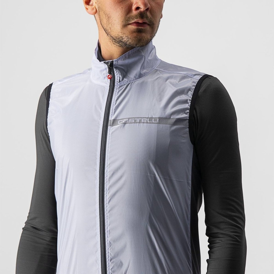 Silver Grey / Dark Grey Rawlings SQUADRA STRETCH Men Vest | 7302UPBMT