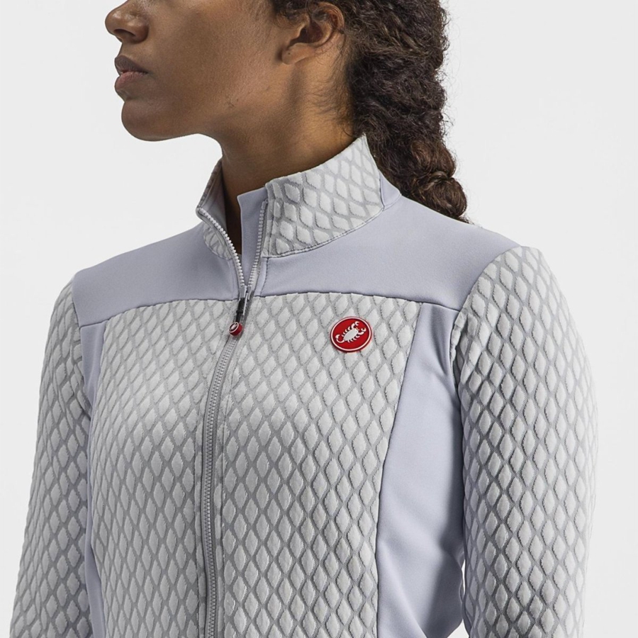 Silver Grey / White Rawlings SFIDA 2 FZ Women Jersey | 2914WATVK