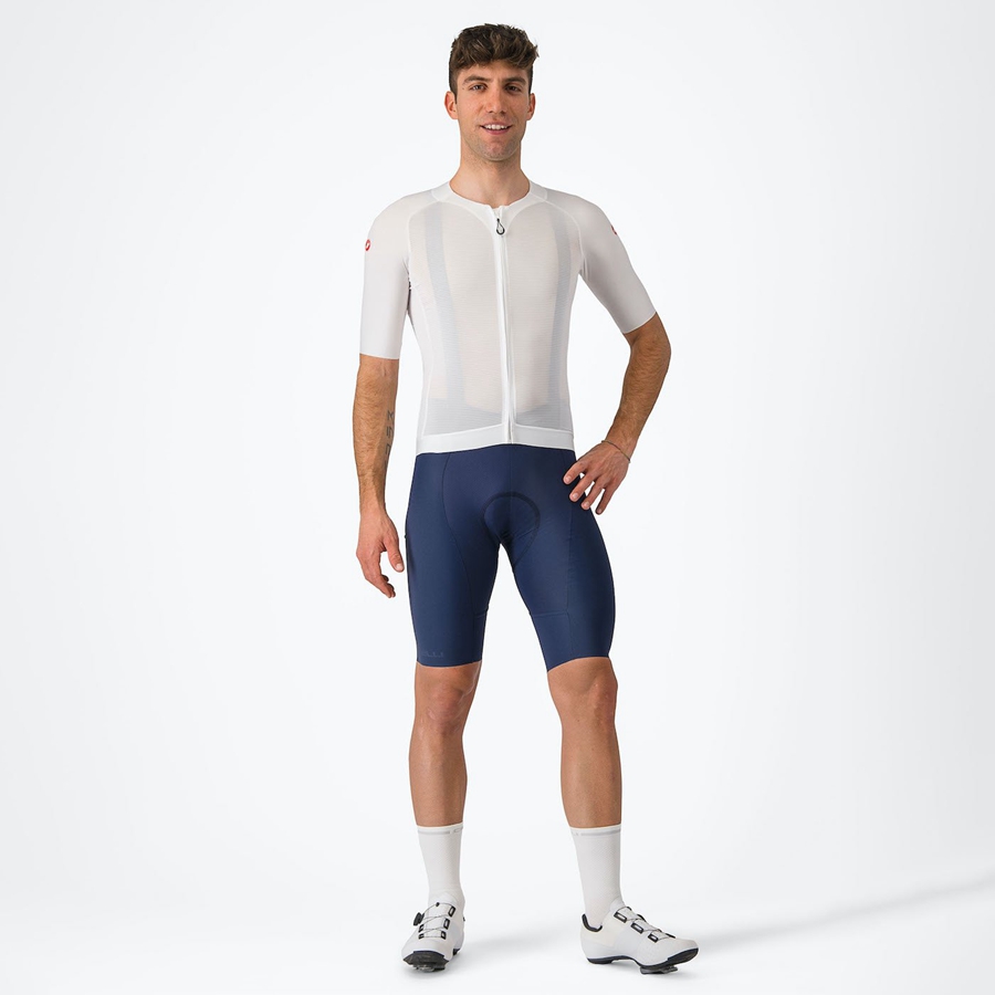 White Rawlings AERO RACE 7.0 Men Jersey | 2710BMRVC